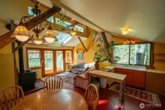 Main house living and kitchen area