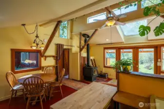 Main house living area and kitchen