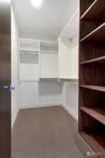 Large walk-in closet as part of your primary bedroom.