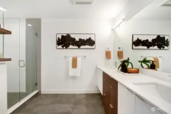 Spa-like primary bathroom.