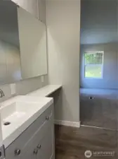 ...and looking back to the bedroom
