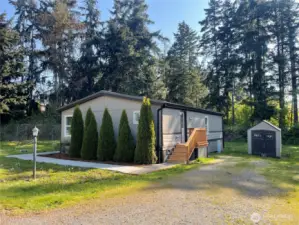 Here is where you would be parking and step inside the utility to the kitchen/home