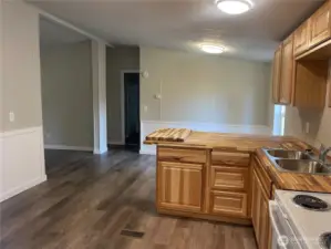Stepping inside the South side of the home. Look at that space!