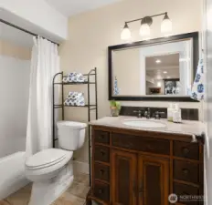 Full bath also on the lower level.