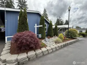 Beautiful landscaped yard