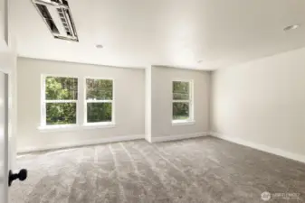 Primary bedroom with mini-split to provide year round comfort.