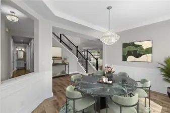 *Virtually Staged* Dining Room and Entry.
