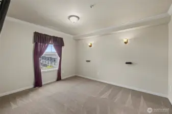 Primary bedroom without staging