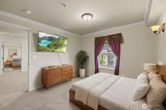Additional view of primary bedroom with virtual staging