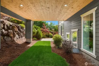 Covered are is wired for your future outdoor kitchen