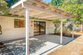 Covered Concrete patio for outdoor living