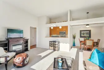 Interesting lines and high ceilings make this a show stopper!