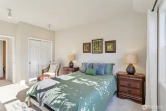 Easy space for larger furniture in primary bedroom