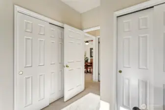 TWO closets in primary bedroom
