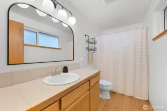 Bathroom attached to primary