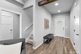 Beautiful entry into the open concept living area