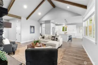 Home features high-end wood laminate flooring, A/C, PlyGem windows and window blinds