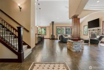 Main House - overlooking the oversized entryway