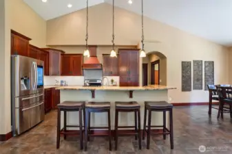 Main House -open concept kitchen with eating bar/ smart refrigerator / top of the line appliances