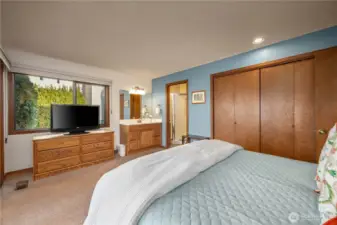 Primary suite features amazing views.