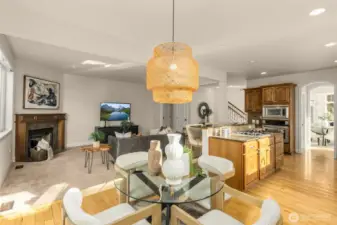 Breakfast nook off the kitchen