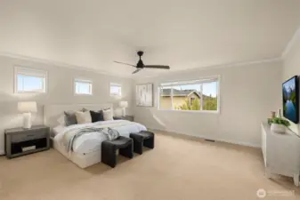 Primary suite with French doors