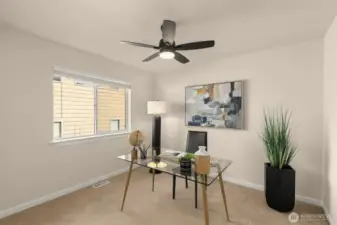 Guest bed#2 staged as office