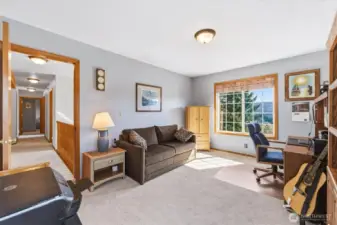 Bedroom #1 being used as an office.