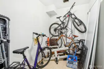 Shared storage in basement.