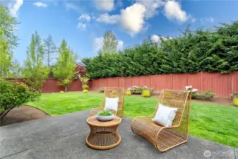 Spacious, level yard with plenty of room to enjoy.
