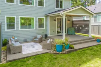Grill & chill in every season w/ dual patio areas