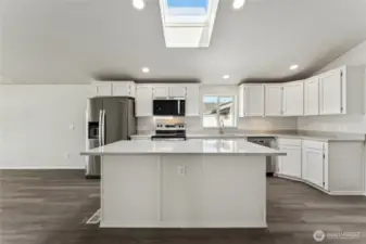 Island Kitchen with Quarts counters