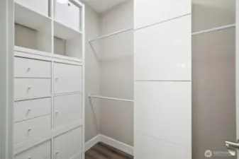 Primary walk in closet.