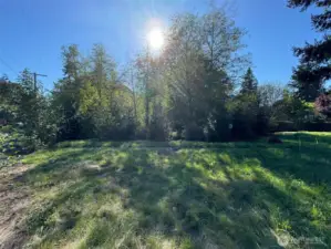 Street view of lot facing west.