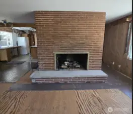 Roman Brick Fireplace
