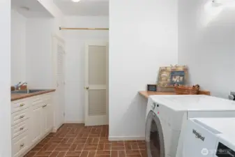 Laundry + bathroom