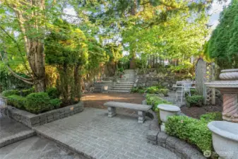 Private yard space withy beautiful landscaping