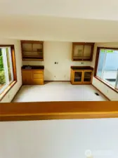 Pass through from breakfast nook to den.