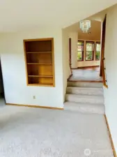 Built in bookshelf.