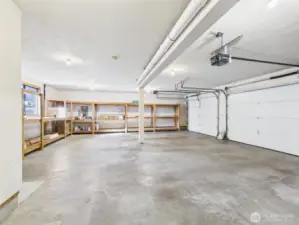 3 car garage with staorage.