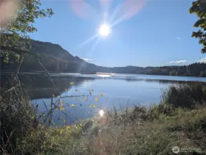 Swofford Pond full of fish near Blue road.