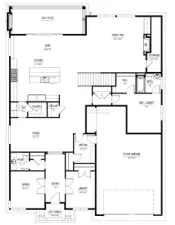 Lower level floor plan.
