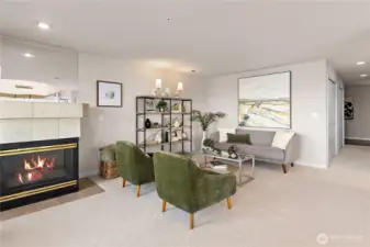 Enjoy the cozy gas fireplace that can be turned on or off with the flip of a switch.