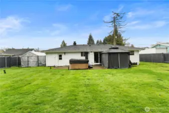 Hot tub included in purchase of home