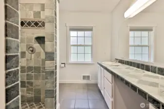 Off the walk-in closet is your Primary bathroom with double sinks and a generous shower.