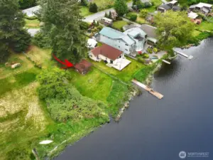 This is the community lake access with a covered picnic area, a short stroll from home.