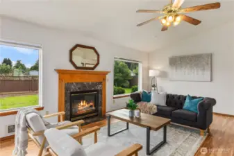Living Room with Fireplace