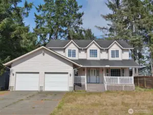 Front of this classic 2-story home w/ 4 BD, 2.5 BA, 2097 sq.ft.
