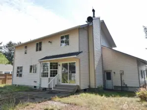 Rear of the home.