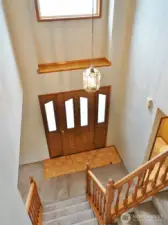 View of the Entry from atop the stairs.